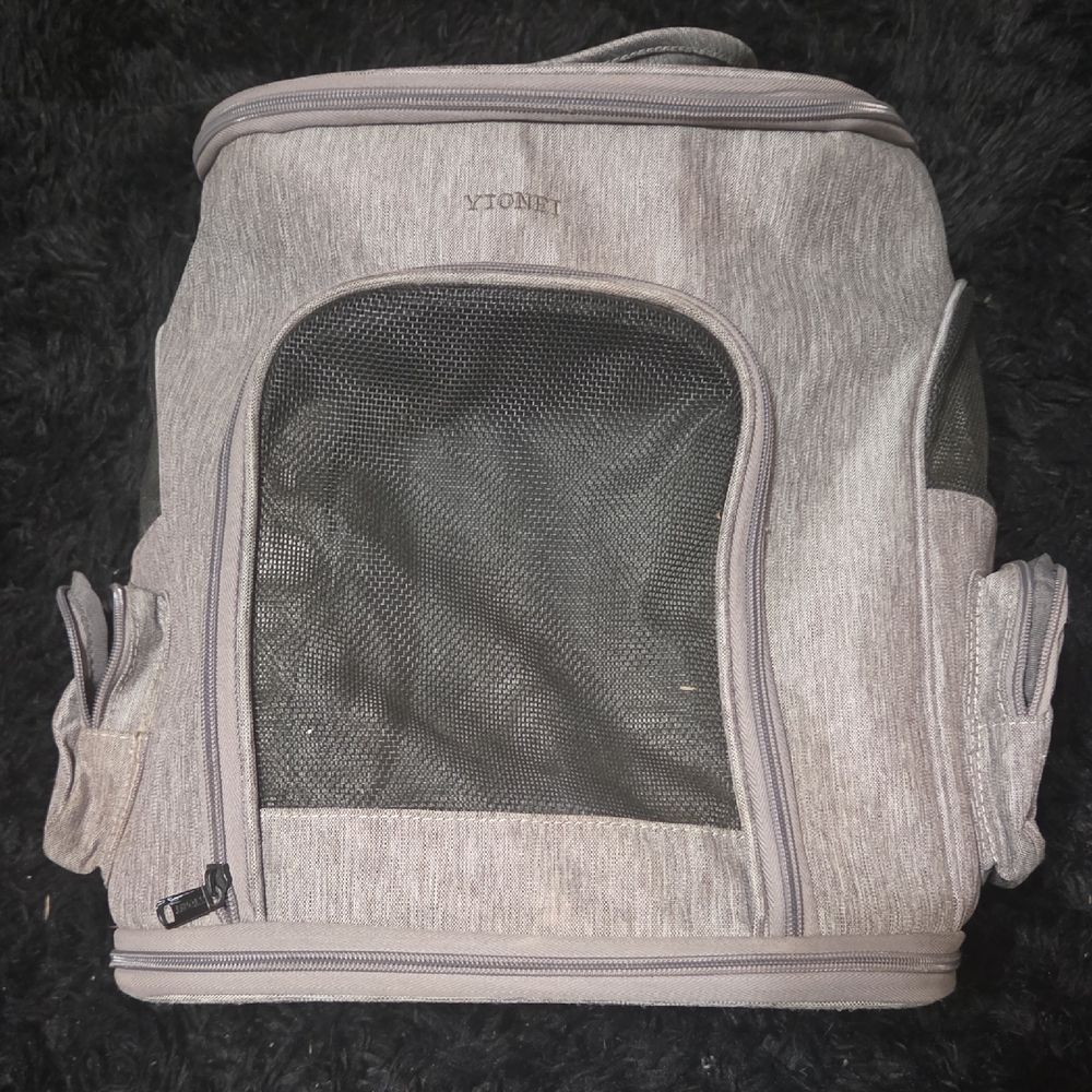 Ytonet Gray Pet Carrier Backpack